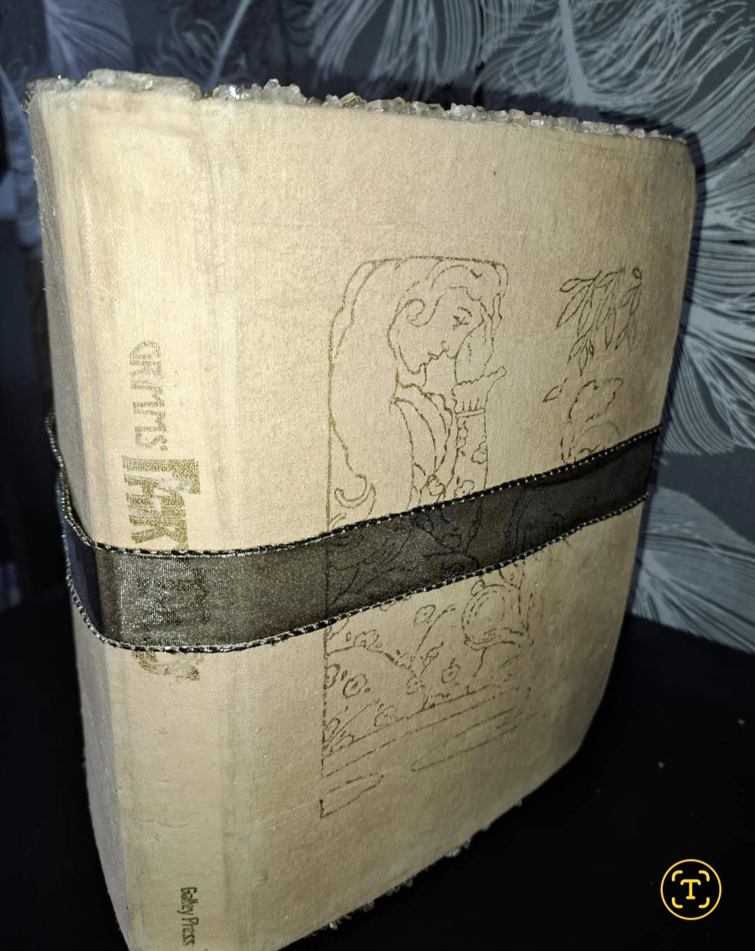 Crystallised book ornament